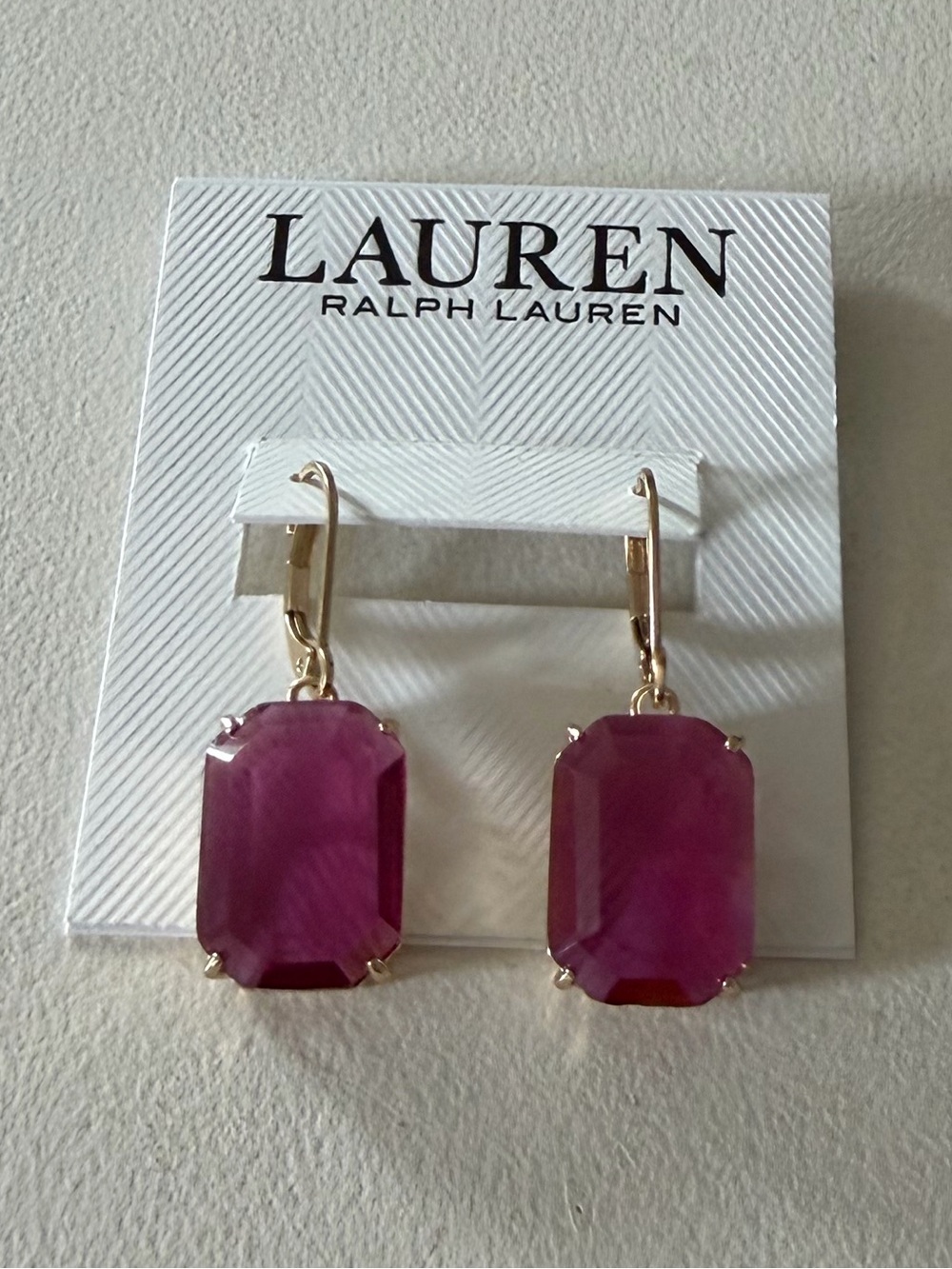 Brand new Lauren “Ralph Lauren”earrings.Color-pink,gold.🩷